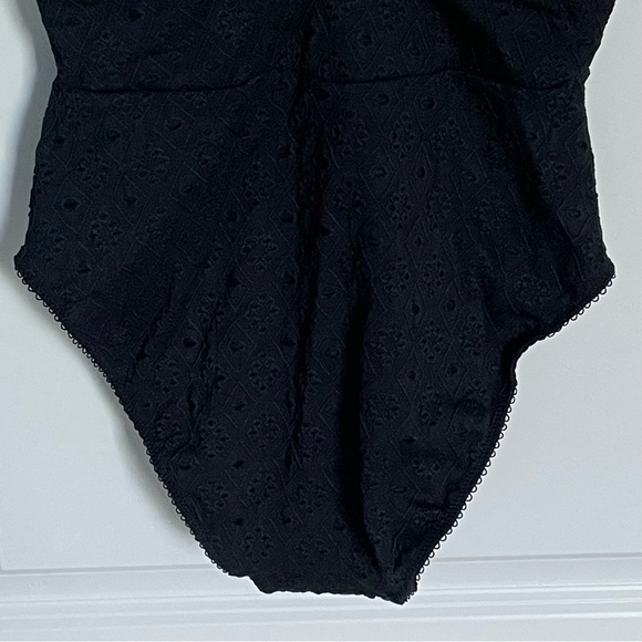New! Adore Me Melony Contour One Piece Swimsuit Eyelet Jet Black 47350 - Picture 5 of 15